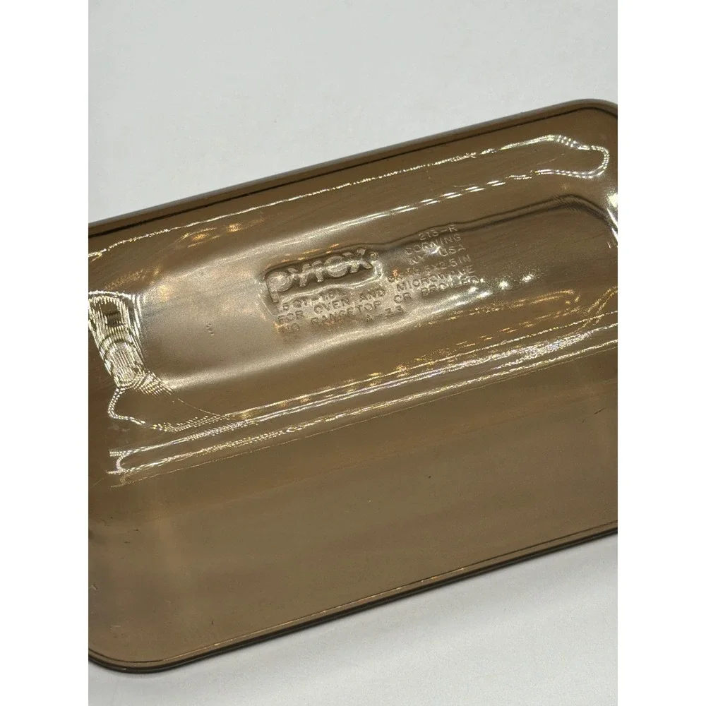 Pyrex 213-R 1.5 Qt Amber Glass Baking Dish Roasting Pan Oven Microwave Safe A-33